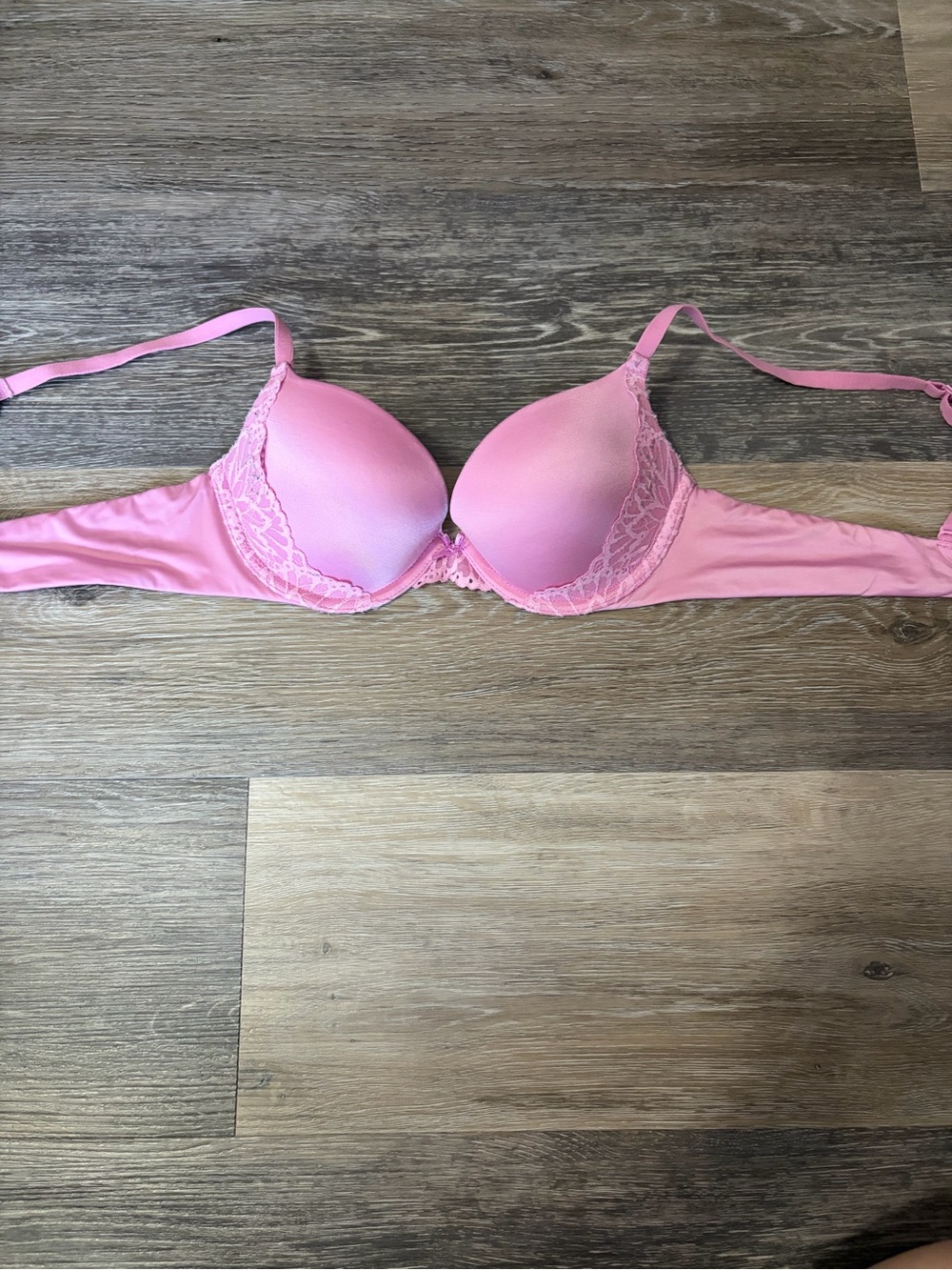 Auden Pink Lace Trim T-Shirt Bra
